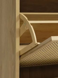 Skoskab HALMSTAD 3 rum egefarve