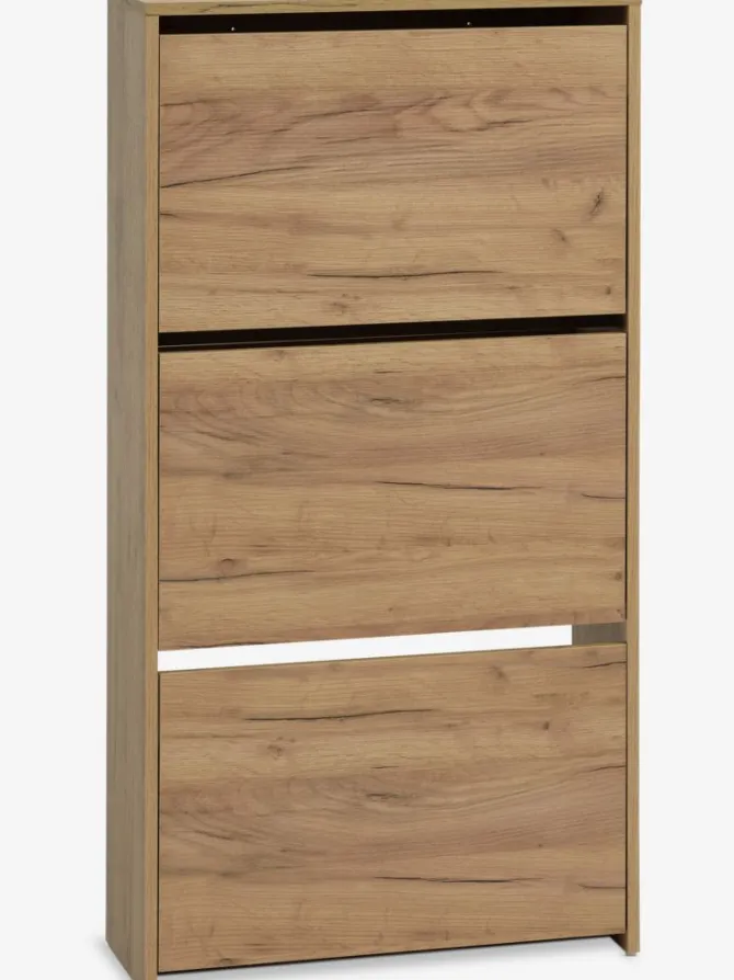 Skoskab KULHUSE 3 rum eg naturfarve