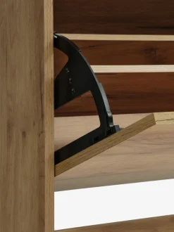 Skoskab KULHUSE 3 rum eg naturfarve