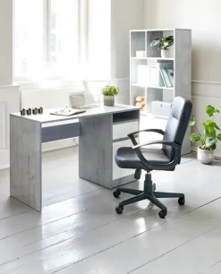 Skrivebord BILLUND 54x120 beton/hvid