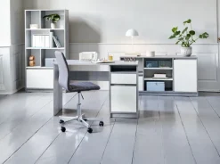 Skrivebord BILLUND 54x120 beton/hvid