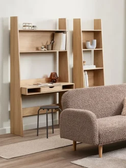 Skrivebord KRARUP 2 hylder 95x185 egefarve