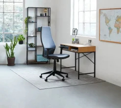 Skrivebord TRAPPEDAL 48x95 1 skuffe egefarve/sort