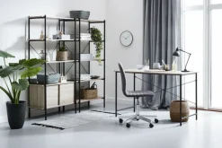 Skrivebordsstol ABILDHOLT mørkegråt stof/krom