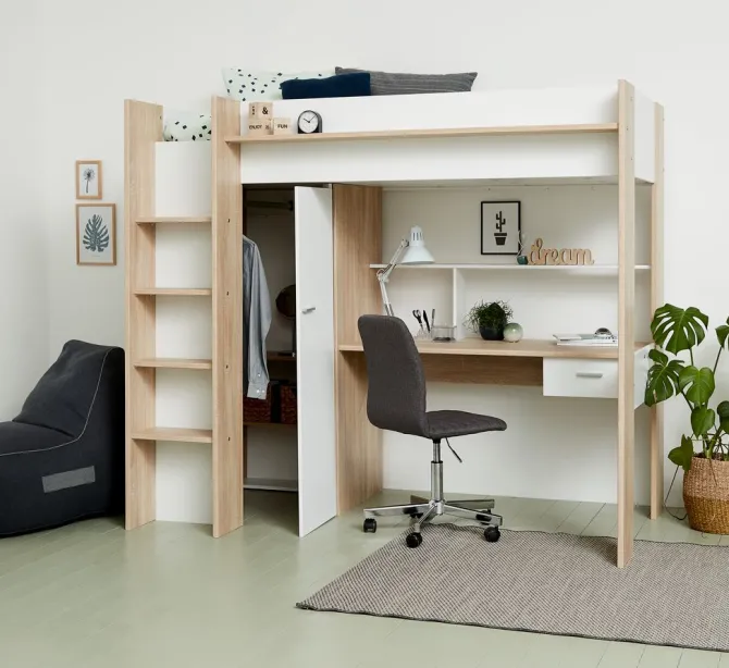 Skrivebordsstol ABILDHOLT mørkegråt stof/krom