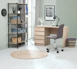 Skrivebordsstol ABILDHOLT mørkegråt stof/krom