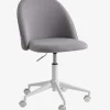 Skrivebordsstol KOKKEDAL gråt stof/hvid
