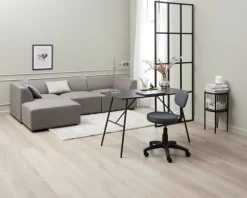 Skrivebordsstol MULDBJERG mørkegråt stof/sort