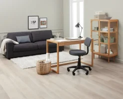 Skrivebordsstol MULDBJERG mørkegråt stof/sort