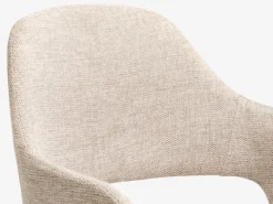 Skrivebordsstol REERSLEV sandfarvet stof/hvid