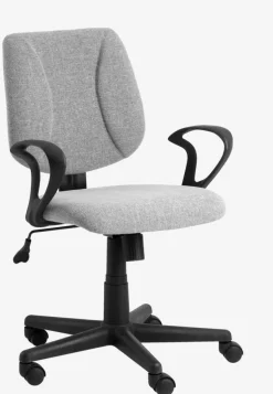 Skrivebordsstol RUNGSTED gråt stof/sort