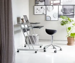 Skrivebordsstol SALTOFTE sort/krom