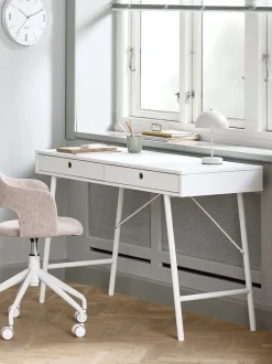 SkrivebordSTENVAD 48x120 2 skuffer hvid