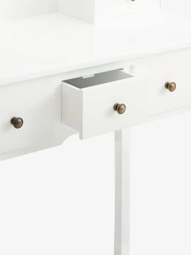 Sminkebord MALLING m/spejl 5 skuffer hvid