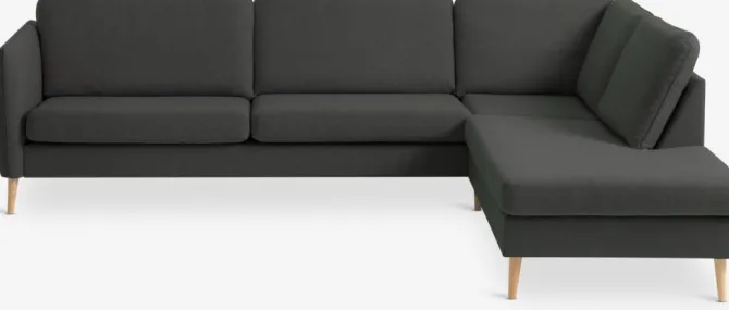 Sofa AARHUS open-end højrevendt mørkegråt stof
