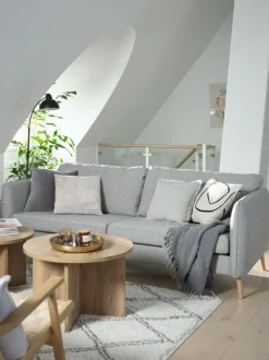 Sofa AARHUS 3-pers. lysegråt stof