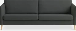 Sofa AARHUS 3-pers. mørkegråt stof