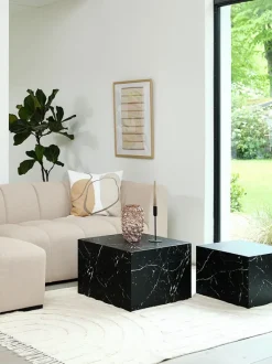 Sofa ALLESE chaiselong højrevendt beige stof