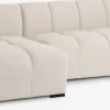 Sofa ALLESE chaiselong venstrevendt beige stof