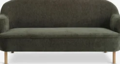 Sofa BREDAL 2,5-pers. olivengrønt stof/egefarve