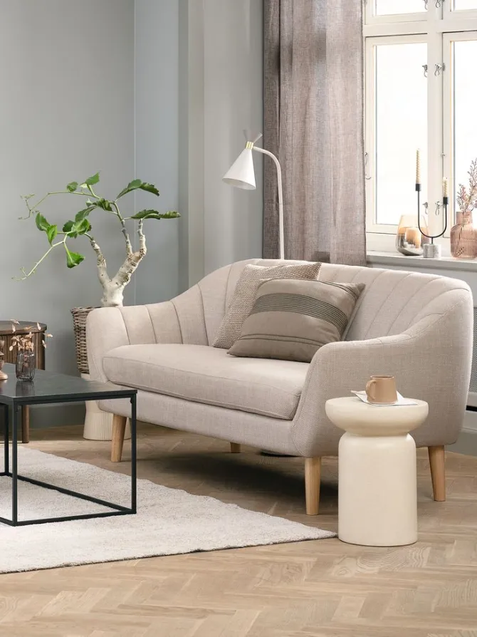 Sofa EGEDAL 2.5-pers. beige stof/egefarve