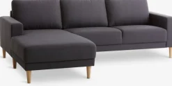 Sofa EGENSE chaiselong mørkegråt stof