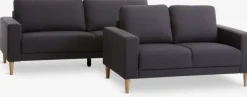 Sofa EGENSE 2-pers. mørkegråt stof