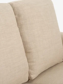 Sofa EGENSE 2-pers. sandfarvet stof/egefarve