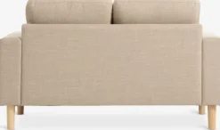 Sofa EGENSE 2-pers. sandfarvet stof/egefarve