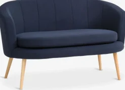 Sofa GISTRUP 2-pers. mørkeblåt stof
