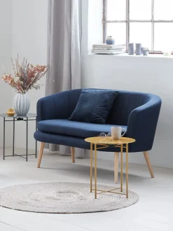 Sofa GISTRUP 2-pers. mørkeblåt stof