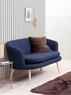 Sofa GISTRUP 2-pers. mørkeblåt stof