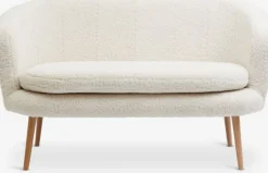 Sofa GISTRUP 2-pers. råhvid teddy