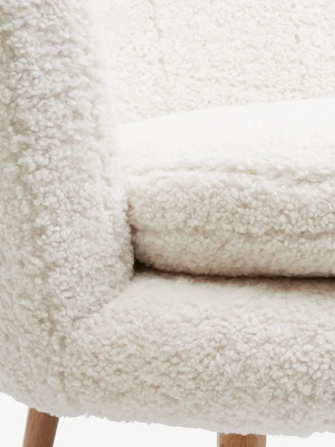 Sofa GISTRUP 2-pers. råhvid teddy