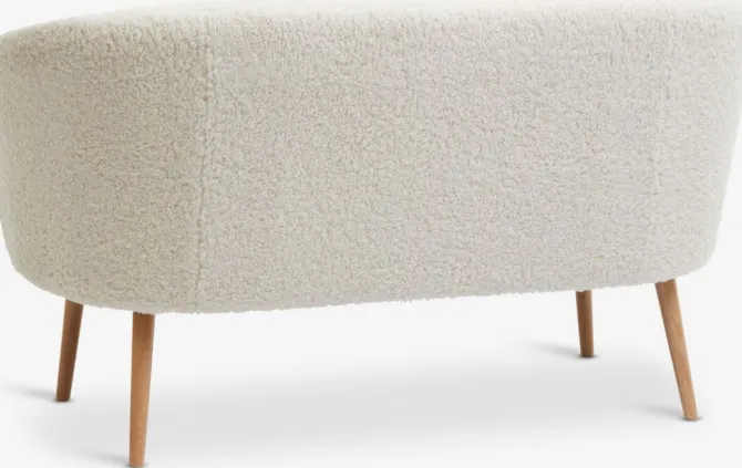 Sofa GISTRUP 2-pers. råhvid teddy