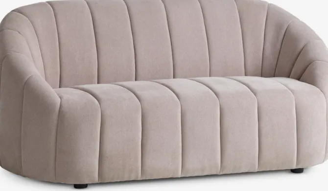 Sofa HUNDIGE 2-pers. beige stof