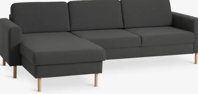 Sofa SVALBARD chaiselong mørkegrå