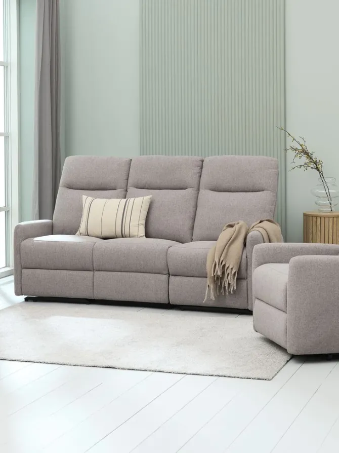 Sofa VONSILD 3-pers. elektronisk lysegrå