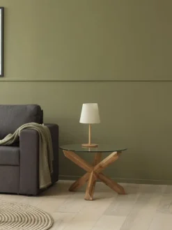 Sofabord AGERBY Ø60 glas/eg