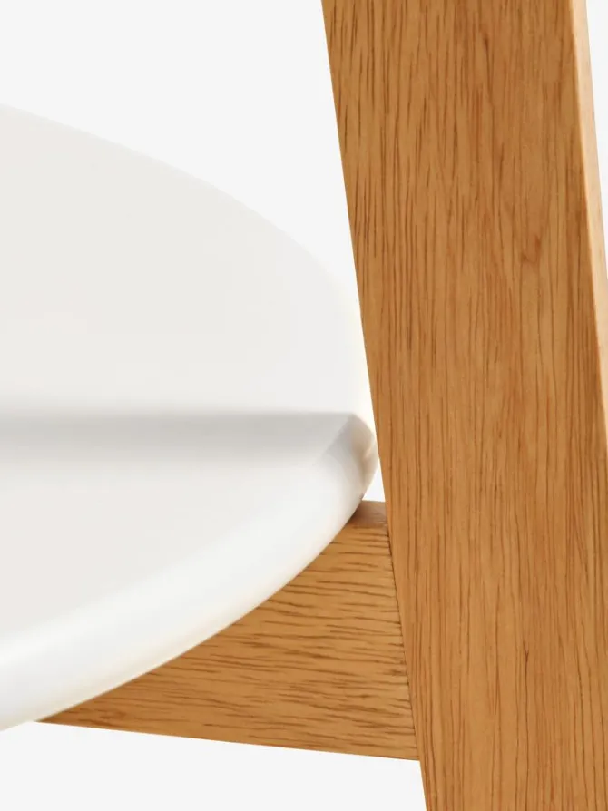 Sofabord JEGIND Ø80 m/hylde hvid/natur