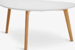 Sofabord LEJRE 48x85 hvid/eg