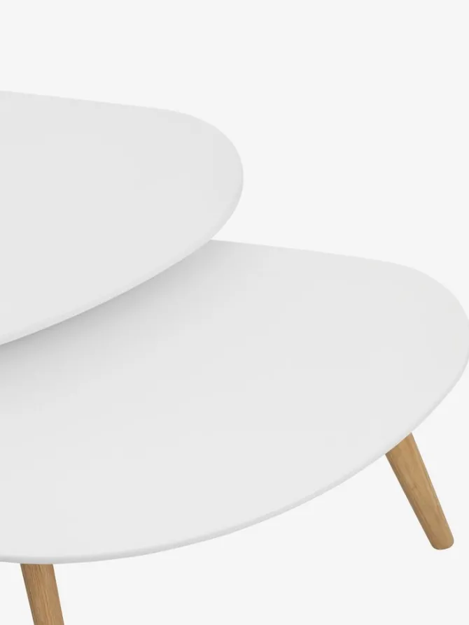 Sofabord LEJRE 48x85 hvid/eg