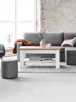 Sofabord MARKSKEL 60x110 hvid/eg