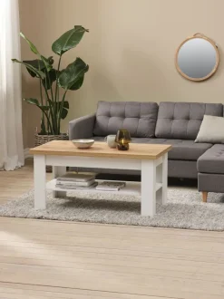 Sofabord MARKSKEL 60x110 hvid/eg