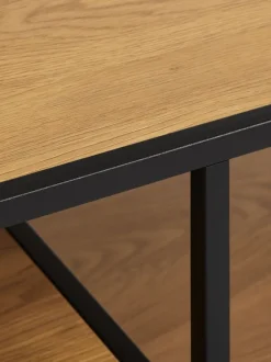 Sofabord TRAPPEDAL 90x60 2 hylder egefarve/sort