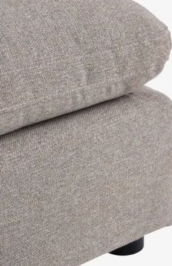 Sofamodul LUNDBY chaiselong/puf sandfarvet stof