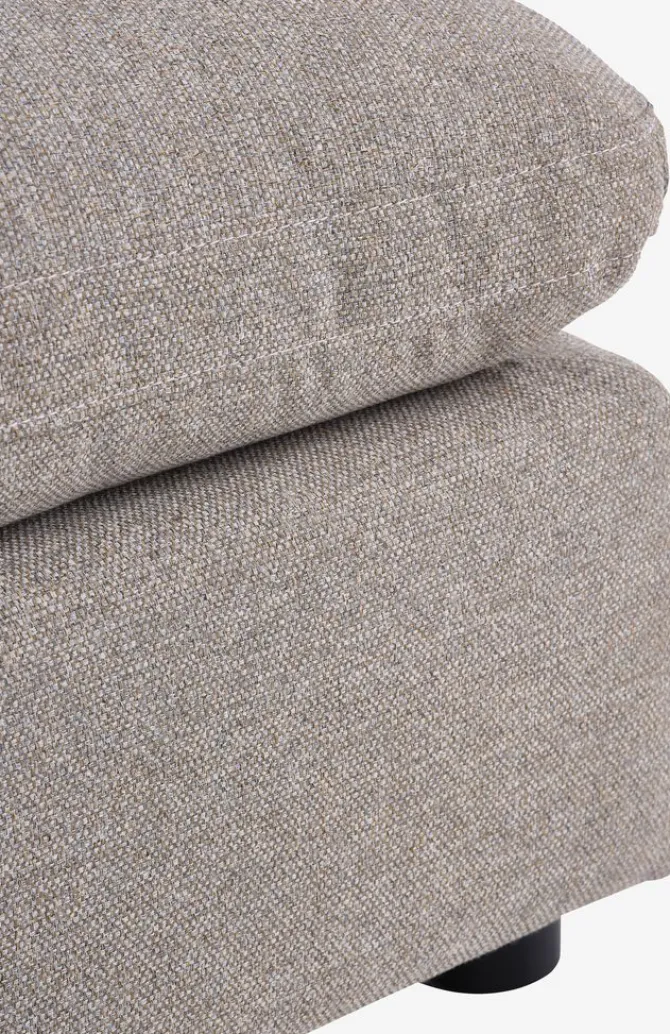 Sofamodul LUNDBY chaiselong/puf sandfarvet stof