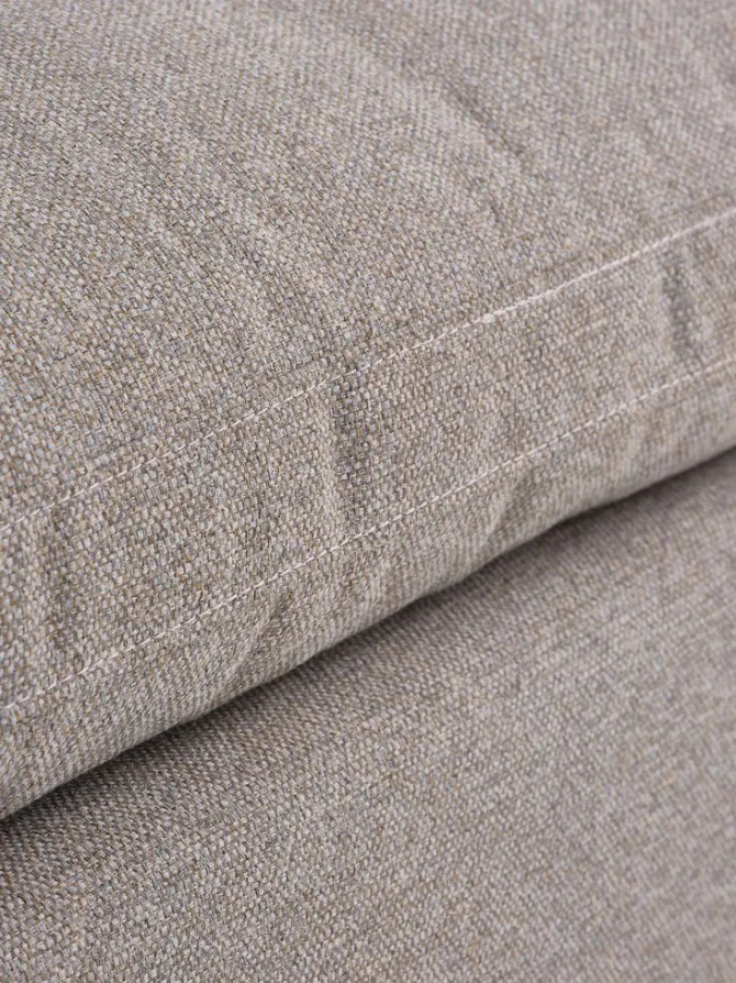 Sofamodul LUNDBY chaiselong/puf sandfarvet stof