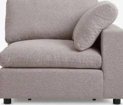 Sofamodul LUNDBY hjørne/ende sandfarvet stof