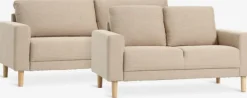 Sofasæt EGENSE 3 + 2-pers. sandfarvet stof